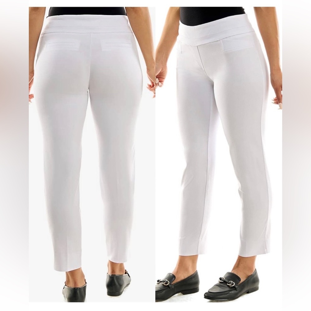 Zac & Rachel pull-on ankle length‎ pants white